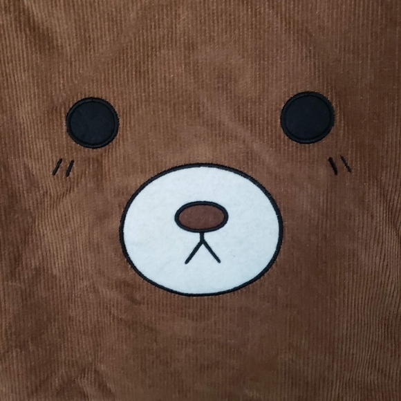 Sugar Thrillz Womens 3X Brown Corduroy Ribbed BB Bear Overall Pinafore Dress - Picture 10 of 13